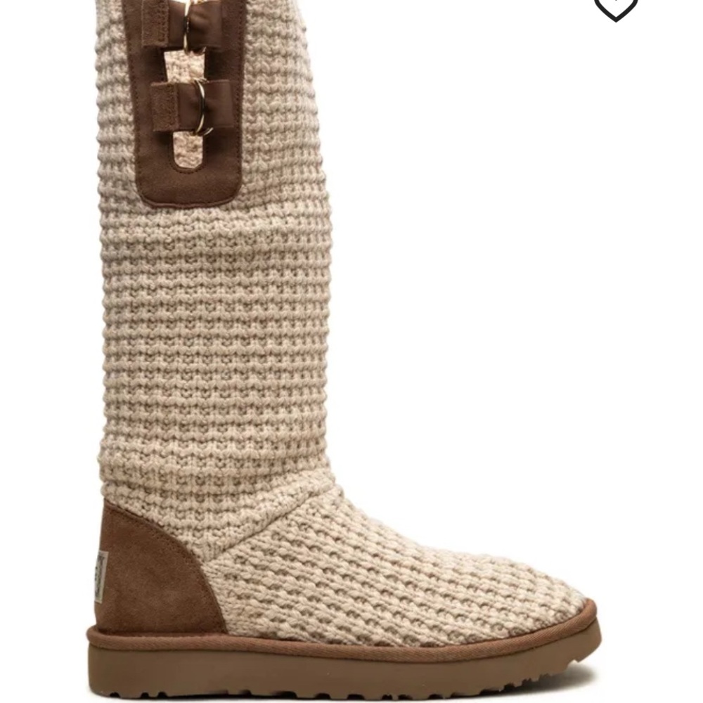 Cozy Knit Tall Boots - Cream